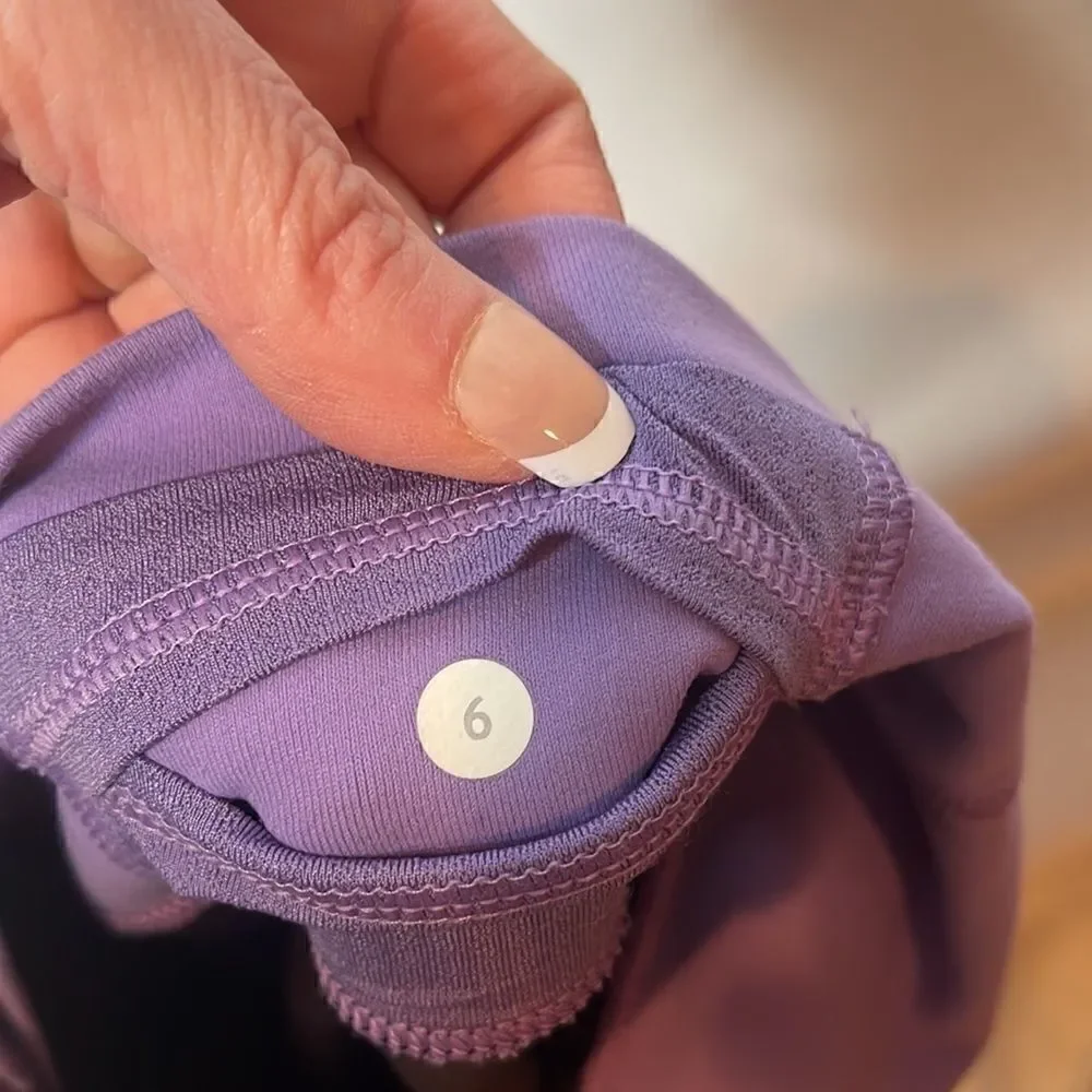 Lululemon Wunder Under Purple Stripe Astro Pants. Size 6.‎
